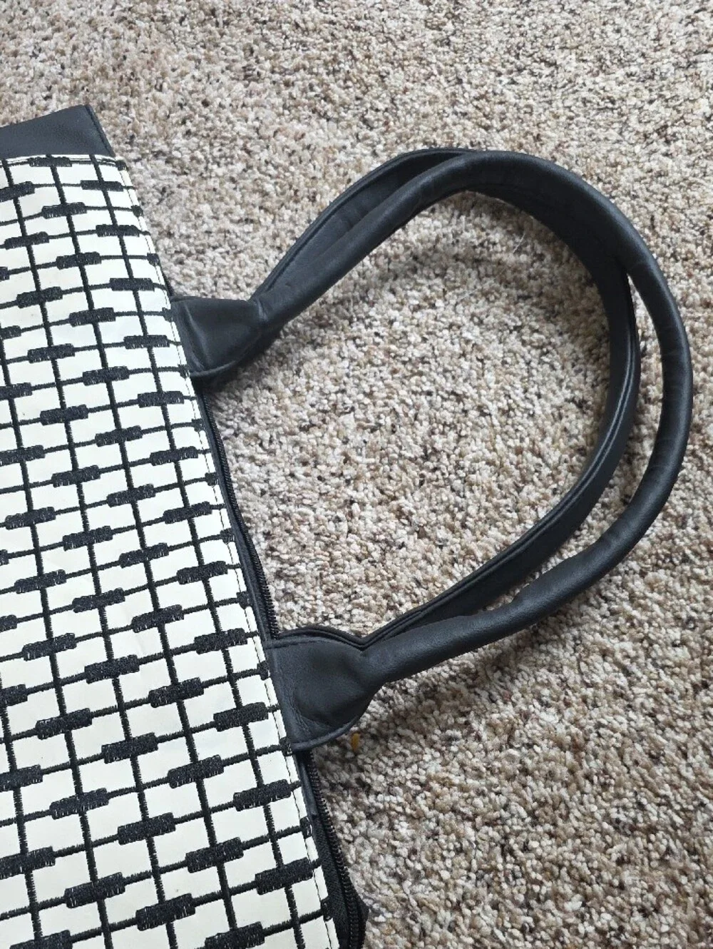 Black & White Grid Tote Bag